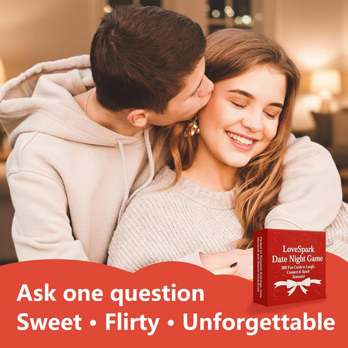 Happytalk 200+ 5-in-1 Couples Games for Date Night - Conversation Cards & Fun Challenges, Relationship Card Game