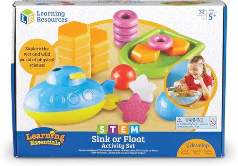 Set, 32 5+ Learning Resources STEM Sink or Float Activity Early Science Concepts, Pieces, Ages