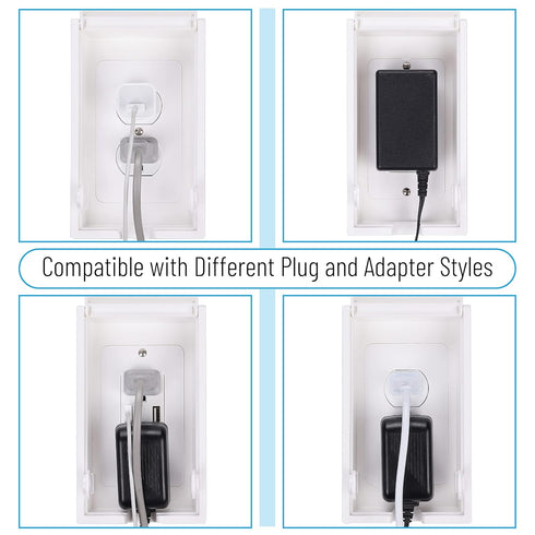 Bates Baby Safety Outlet Cover Box, Baby Proofing Plug Covers for Electrical Outlets, Child Proof Outlet Covers