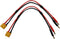 Apex RC Products XT90 Connector Plug to 4mm Banana Plugs, Battery Charge Lead Adapter Cable, 2 Pack