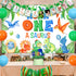 1st Dinosaur Birthday Decorations Boy - Roar One Backdrop, Dinosaur Monthly Photo Banner, Cake Topper, High Chair