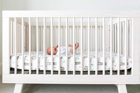 Copper Pearl Premium Knit Crib Sheets: Breathable and Soft, Fitted for Standard Mattresses, Perfect for Baby Registry