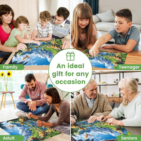 VOLUVOLU 300 300 Entertainment(20.5 15 Pieces Dinosaur Puzzles for Adults, Lake Animals Puzzle for Adults Children