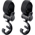 2 Pack Stroller Hooks, 360 Degree Rotatable Hanging Clips for Mommy, Multipurpose Stroller Clip Straps (Black)
