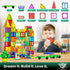 100 Set 2 4-8, Magnetic Tiles Piece with Cars, Magnetic Blocks & Magnet Tiles for Kids Ages Magnetic Building Blocks