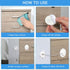 8 Pieces Refrigerator Lock with 10 Keys, Fridge Lock and Child Safety Cabinet Locks with Strong Adhesive (White)