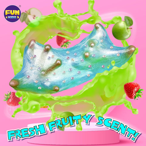 6+ Fluffy Unicorn Slime Kit for Girls, FunKidz Cloud Slime Gift for Ages Kids Fun Slime Making Kit Awesome Craft Toy