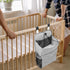 Toddmomy Gray Multifunctional Diaper Organizer for Crib and Nursery Essentials