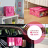 3 100 Primo Lines Doll Clothes & Accessories Storage Organizer Pink Stackable Bags with Adjustable Dividers, Resealable
