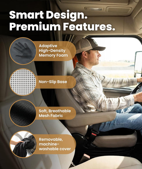 Everlasting Comfort Car Seat Cushion for Driving - Orthopedic Car Cushion for Office, Travel, Gaming Chair Memory Foam