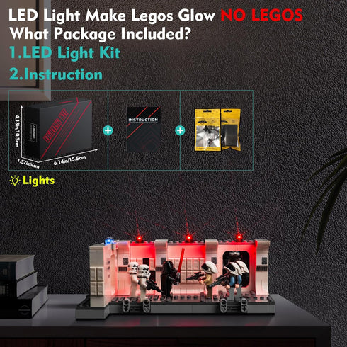 VONADO LED Light Kit for LEGO Boarding The Tantive IV 75387 (No Models Only Light) Creative Lighting Set Accessories