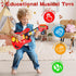 2-in-1 3-5 Kids Guitar-Piano Musical Instrument, Toddler Guitar for Year Old Boys Girls, Adjustable Educational Toy