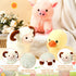 7 Pack Set 8 Inch Hiboom Farm Stuffed Plush Animals Toys Barnyard Stuffed Animals Bulk Soft Pig Rooster Horse Duck