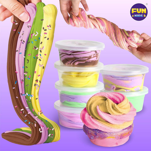 10-12, 8-12 Gift Butter Slime Kit for Girls FunKidz Ice Cream Soft Slime Making Kit Ages Kids Slime Toys Ideal Birthday