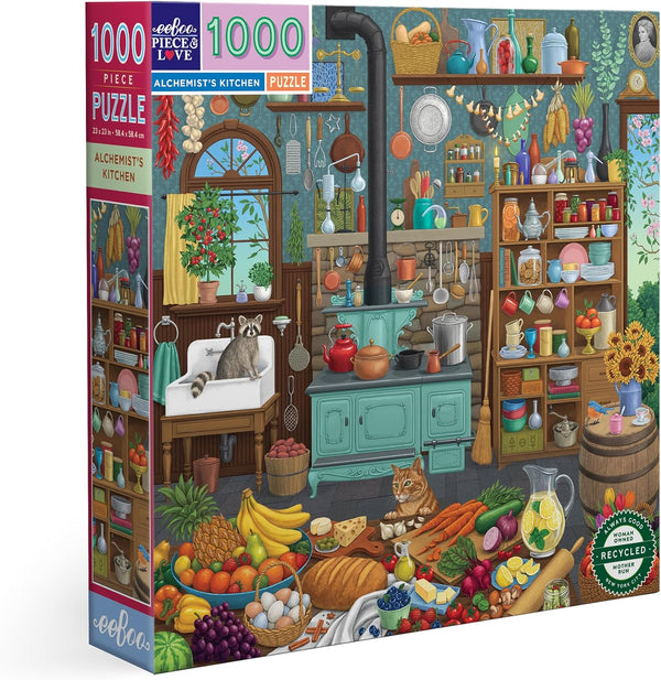 eeBoo 1000 Piece Puzzle - Alchemist's Kitchen Jigsaw Puzzle for Adults, Square