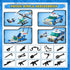 WishaLife City Police Station Toy Building Set - Police Car, Helicopter, Boat, Prison, Fun Gift for Kids 6+