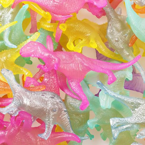 78pcs Set, OuMuaMua Glow in the Dark Dinosaur Toys Mini Plastic Realistic Dinosaur Figures Glow Toys for Kids Goody Bag