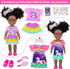 14 Inch Ecore Fun Black Doll with Black Baby Doll Clothes Accessories Including Dress, Top, Skirt, Shoes, Comb, Mirror