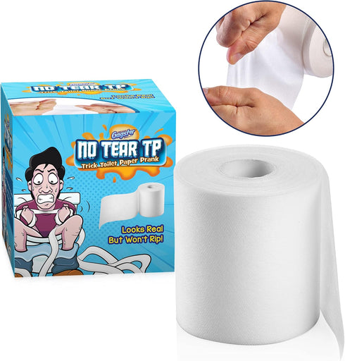 Gagster No Tear Toilet Paper – Fake Unrippable TP Rolls for Practical Joke – Funny Gift for Adults & Kids