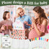 26 Set 15 10 Pcs Baby Bibs and Game Baby Shower Game Sign White Feeder Bibs Fabric Markers for Gender Reveal (Green