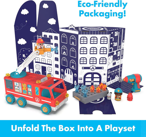 Set Set, 3+ Educational Insights Design & Drill Bolt Buddies Fire Truck - Construction Toys & Toddler Tools, Kids Tool