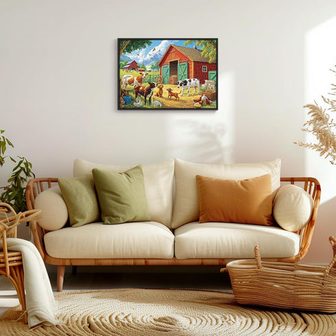 500 Country Sutinban Spring Farm Animal Jigsaw Puzzles for Adults Pieces, Challenging Life Cows, Dogs, Chickens Puzzles
