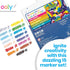 Set 15, 5 10 2mm PACK Ooly Rainbow Sparkle Glitter Markers of Includes Pastel & Classic Color Markers, Glittery