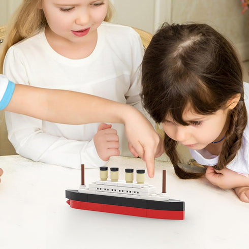 PYPIBAWLY 56PCS Set, MOC Titanic Toys Titanic Sink and Break in Half Toy Building Blocks, Titanic Model Ship Kit, Boat