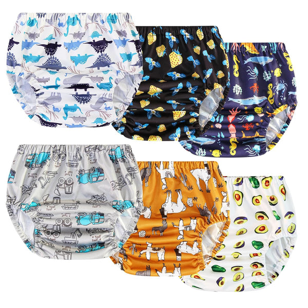 Joyo roy 6Pcs Waterproof Cloth Diaper Cover Reusable Plastic Training Pants for