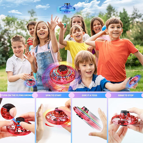 Flying Spinner Mini UFO Drone, iFly Hand Controlled Boomerang Drone for Boys & Girls Ages 8+