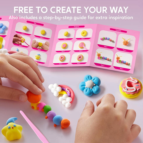 8 4-9 JOVA Klever Kits Air Dry Clay Painting, Air Clay Kit for Kids, Pre-grooved Filling and Original Designed Boards