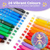 DreamyCandy Toddlers,24 Set,Gift DreamCandy Twist Crayons for Colors Non Toxic Washable Crayons for Kids,Art Supplies