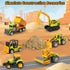 6 Pack 3-5 6 7, Construction Toy, Mini Diecast Farm Tractor Toy Construction Trucks for Kids Boys Age Excavator