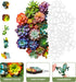 200 11.2'' 11' Mys Aurora Succulent Wooden Puzzles for Adults, Piece Unique Shaped Wood Jigsaw Puzzles for Adults