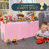 Extra Large Toy Storage Organizer with Lid, Sturdy Collapsible Toy Chest with Dividers for Kids, 37"x16"x14"