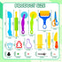 Set 59 iShyan Dough Tools PCS Dough Play Tools for Kids with Cutters,Roller,Rolling Pins,Safety Scissors,Plastic
