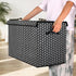 Large Toy Box Chest for Kids, Black Storage Organizer Bins with Lid for Living Room, Nursery, Bedroom, Playroom