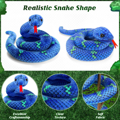 MGZTTHW 27 Snake Plush, Stuffed Snake Animal, in Small Toy Snakes for Kids, Giant Stuffed Animals, Lifelike Plush Snake