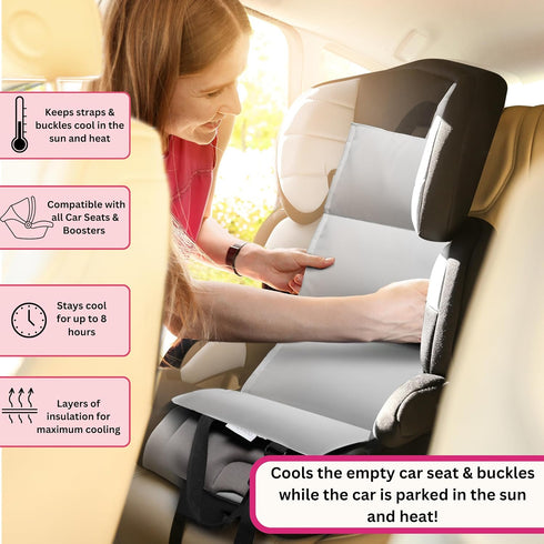 Pack Summer Swanoo Car Seat Cooling Pad, Stroller Cooling Pad with Ice for Babies Toddler and Kids, Sun and Heat Cover