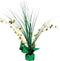 St. Patrick's Day Green Foil Shamrock Spray Centerpiece, 12"