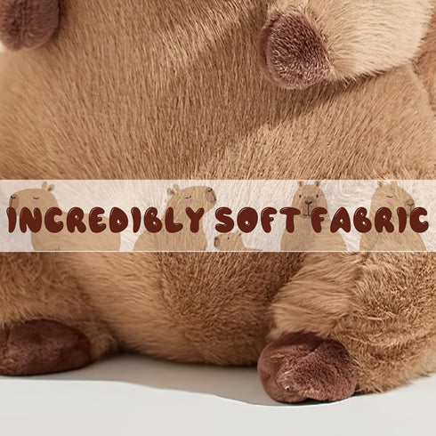 9.8in Capybara Plush, Cute Stuffed Animals with Turtle Backpack, Kawaii Plushie Toys for Kids