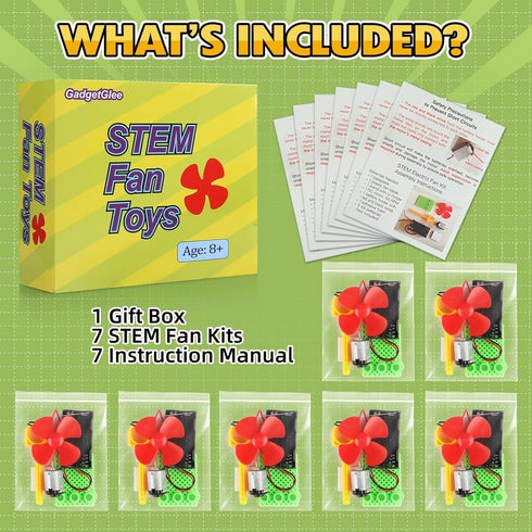 GadgetGlee 7 2nd 4th 5th STEM Toys Science Kits, Bulk Electric Circuit Kit for Kids Classroom, STEAM Activities Crafts