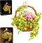 SATHIBI Flower Bouquet Building Set, Flowers Basket Bonsai Plants with Light, Botanical