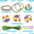 Syhood Rose Style Crowns Making Kit, 168 Pcs Parts, Make Your Own Flower Crown Wreath Headbands and Bracelets Craft Kit Hair Accessories Handmade DIY Floral Crown Garland Kit Presents for Party by Syhood