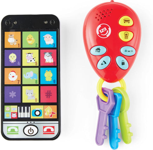 Kidoozie Phone & Keys Combo Set - Interactive Toy Bundle for Ages 12 Months+, Music & Animal Sounds