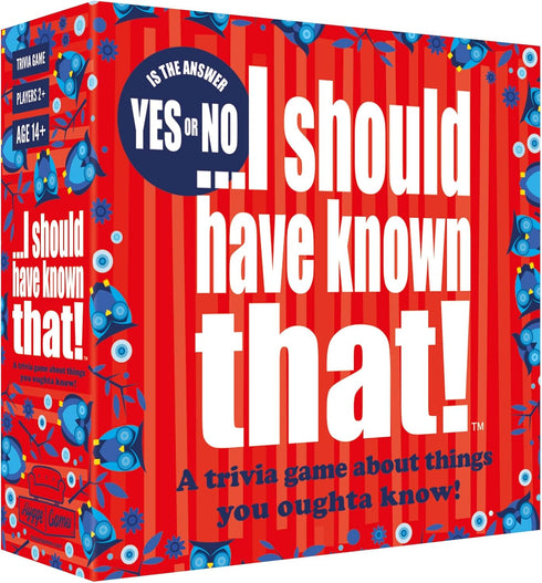 I Should Have Known That Trivia Game - Yes or No Edition by Hygge Games, Red Box Size 5.7 x 5.7 x 1.8 inches