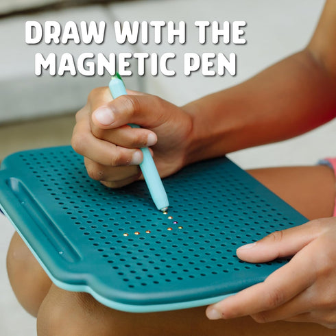 Chuckle & Roar Magnetic Rainbow Drawing Pad & Stencil Edition Mess-Free Reusable Drawing Board for Kids | Screen-Free