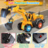 2 1 3 4 5 6 Car Toys for Toddlers, Excavator Toy with Flashing Lights Music, Toy Trucks Construction Vehicle
