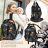 Shoblo Backpack Forest Foxes Diaper Bag for Travel, Waterproof Diaper Bag with Insulated Bottle Pockets & USB Port
