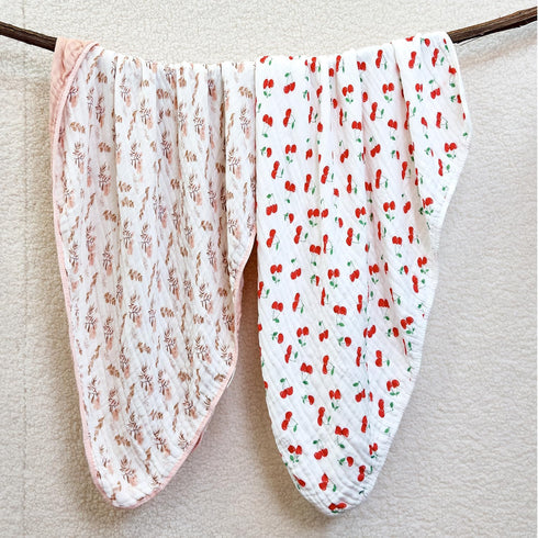 Pack 2 43"X43" of Ultra Soft Muslin Baby Blankets for Girls Boys Breathable Lightweight Cotton Muslin Swaddle Blankets